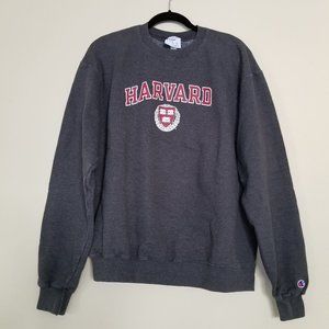 Men's Large, Champion Dk Grey, Harvard Sweatshirt